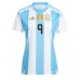 Maillot de foot Argentine Julian Alvarez #9 Domicile vêtements Femmes Copa America 2024 Manches Courtes